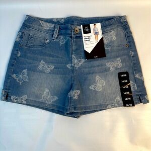 Girl's Denim Shorts Size 14/16 Butterfly